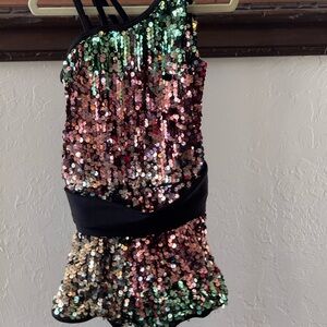 Sparkling Sequin Kids Dance Costume